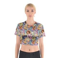 Travel Is Love Cotton Crop Top by designsbymallika