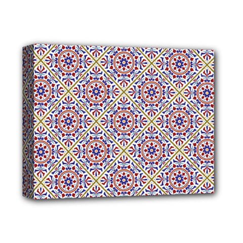 Antique Tile Pattern Deluxe Canvas 14  X 11  (stretched) by designsbymallika