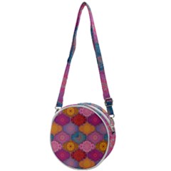 Vintage Love Mandala Crossbody Circle Bag by designsbymallika