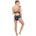 Macromannic Runes Collected Inverted Frilly One Shoulder Swimsuit View2