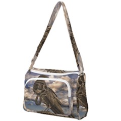 Apocalyptic Future Concept Artwork Front Pocket Crossbody Bag by dflcprintsclothing