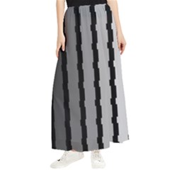 Nine Bar Monochrome Fade Squared Pulled Maxi Chiffon Skirt by WetdryvacsLair