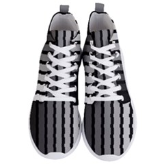 Nine Bar Monochrome Fade Squared Pulled Men s Lightweight High Top Sneakers by WetdryvacsLair