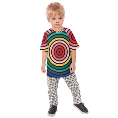 Nine 9 Bar Rainbow Target Kids  Raglan Tee by WetdryvacsLair