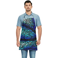 Sea-fans-diving-coral-stained-glass Kitchen Apron