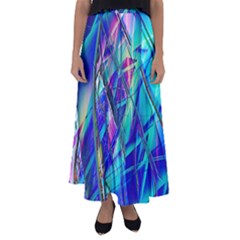 Title Wave, Blue, Crashing, Wave, Natuere, Abstact, File Img 20201219 024243 200 Flared Maxi Skirt by ScottFreeArt