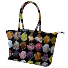 Glitch Glitchen Npc Cubimals Pattern Canvas Shoulder Bag by WetdryvacsLair