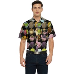 Glitch Glitchen Npc Cubimals Pattern Men s Short Sleeve Pocket Shirt  by WetdryvacsLair