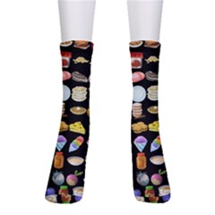 Glitch Glitchen Food Pattern Two Men s Crew Socks by WetdryvacsLair