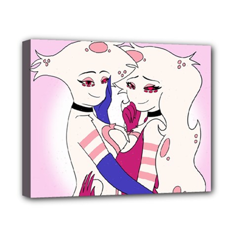 Double Angels Canvas 10  X 8  (stretched) by murosakiiro