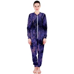 Purple And Yellow Abstract Onepiece Jumpsuit (ladies) by Dazzleway