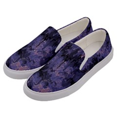 Purple And Yellow Abstract Men s Canvas Slip Ons by Dazzleway