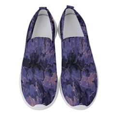 Purple And Yellow Abstract Women s Slip On Sneakers by Dazzleway