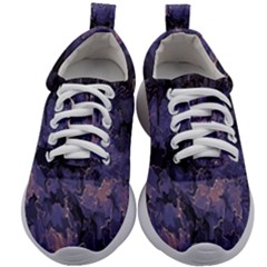 Purple And Yellow Abstract Kids Athletic Shoes by Dazzleway