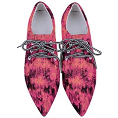 Pink Abstract Pointed Oxford Shoes