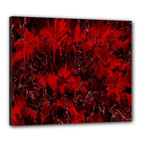 Red Abstract Canvas 24  X 20  (stretched)