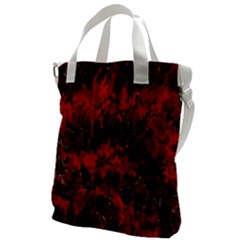 Red Abstract Canvas Messenger Bag