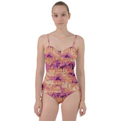 Yellow And Pink Abstract Sweetheart Tankini Set by Dazzleway