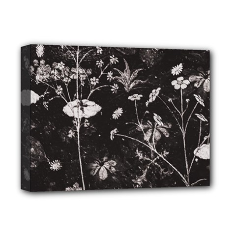 Dark Floral Artwork Deluxe Canvas 16  X 12  (stretched)  by dflcprintsclothing