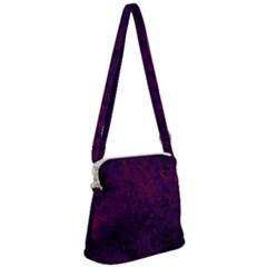 Red And Purple Abstract Zipper Messenger Bag by Dazzleway