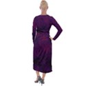 Red and purple abstract Velvet Maxi Wrap Dress View2