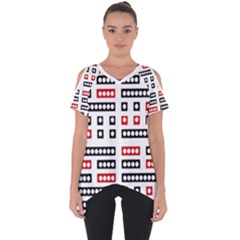 Geometric Sequence Print Pattern Design Cut Out Side Drop Tee by dflcprintsclothing