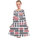 Geometric Sequence Print Pattern Design Kids  Midi Sailor Dress View1