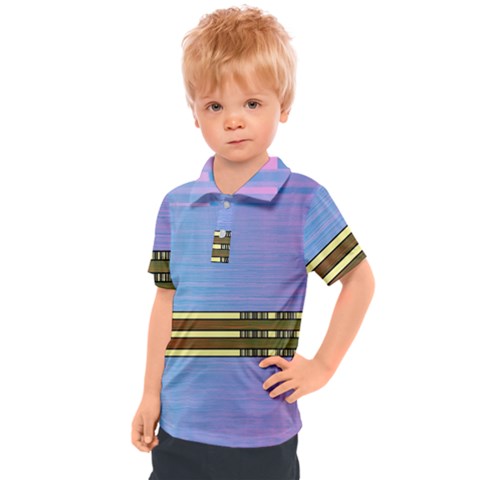 Glitched Vaporwave Hack The Planet Kids  Polo Tee by WetdryvacsLair