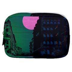 Vaporwave Old Moon Over Nyc Make Up Pouch (small)