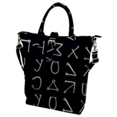 Heinrich Cornelius Agrippa Of Occult Philosophy 1651 Angelic Alphabet Or Celestial Writing Collected Inverted Buckle Top Tote Bag by WetdryvacsLair