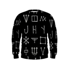 Heinrich Cornelius Agrippa Of Occult Philosophy 1651 Malachim Alphabet Collected Inverted Square Kids  Sweatshirt by WetdryvacsLair