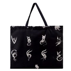 Katzen Cats Zipper Large Tote Bag by WetdryvacsLair