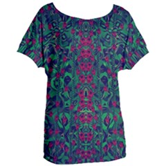 Tree Flower Paradise Of Inner Peace And Calm Pop-art Women s Oversized Tee by pepitasart