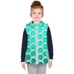 Hexagon Windows Kids  Hooded Puffer Vest by essentialimage
