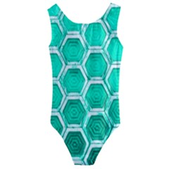 Hexagon Windows Kids  Cut-out Back One Piece Swimsuit by essentialimage
