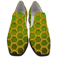 Hexagon Windows Women Slip On Heel Loafers by essentialimage