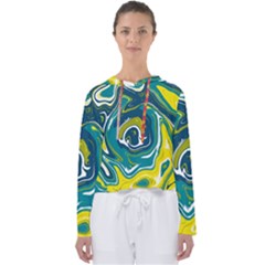 Vector Vivid Marble Pattern 14 Women s Slouchy Sweat by goljakoff