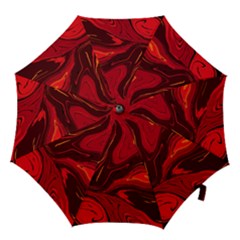 Red Vivid Marble Pattern Hook Handle Umbrellas (medium) by goljakoff