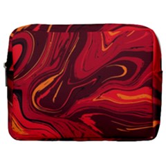 Red Vivid Marble Pattern Make Up Pouch (large) by goljakoff