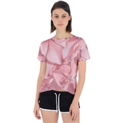 Coral Colored Hortensias Floral Photo Open Back Sport Tee by dflcprintsclothing