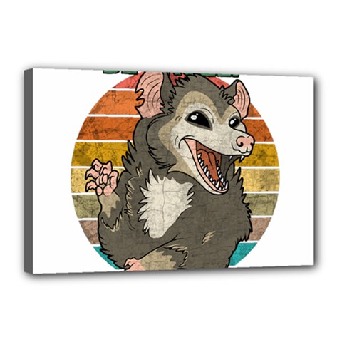 Possum - Be Urself Canvas 18  X 12  (stretched) by Valentinaart