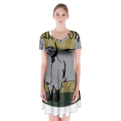 Chinese New Year ¨c Year Of The Ox Short Sleeve V-neck Flare Dress by Valentinaart