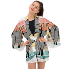 Chinese New Year ¨c Year Of The Ox Long Sleeve Kimono by Valentinaart