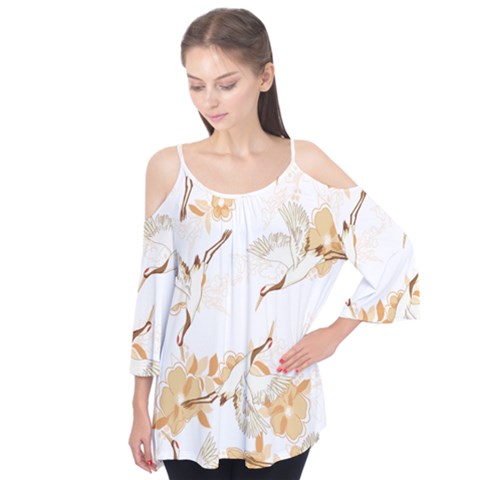 Birds And Flowers  Flutter Tees by Sobalvarro