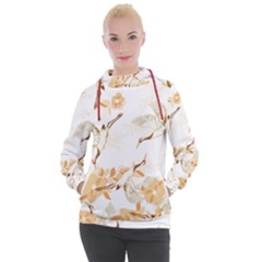 Birds And Flowers  Women s Hooded Pullover by Sobalvarro