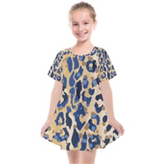 Leopard Skin  Kids  Smock Dress by Sobalvarro