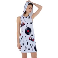 Music Life Racer Back Hoodie Dress by Valentinaart