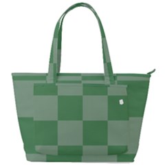 Green Gingham Check Squares Pattern Back Pocket Shoulder Bag  by yoursparklingshop