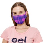 Blue And Pink Buffalo Plaid Check Squares Pattern Crease Cloth Face Mask (Adult)