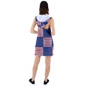 Red White Blue Stars And Stripes Racer Back Hoodie Dress View2